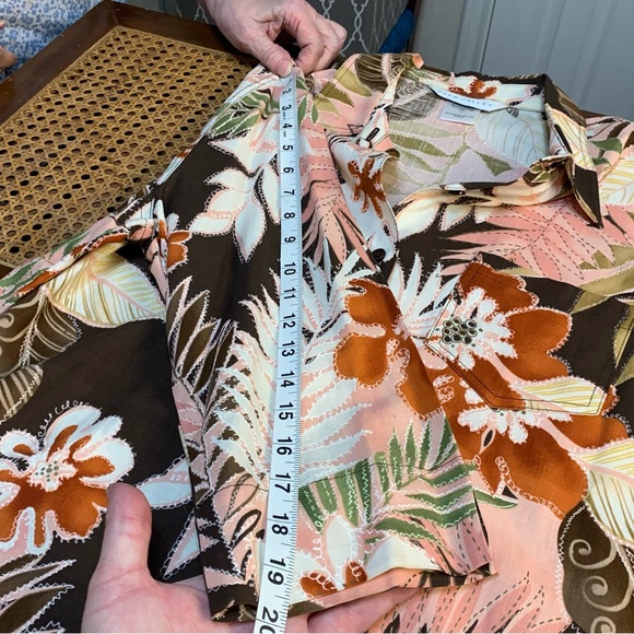 Napa Valley floral button down shirt top blouse - Picture 7 of 9